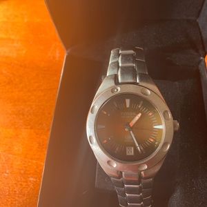 Men's Fossil Blue AM 3703Oval All Stainless Steel